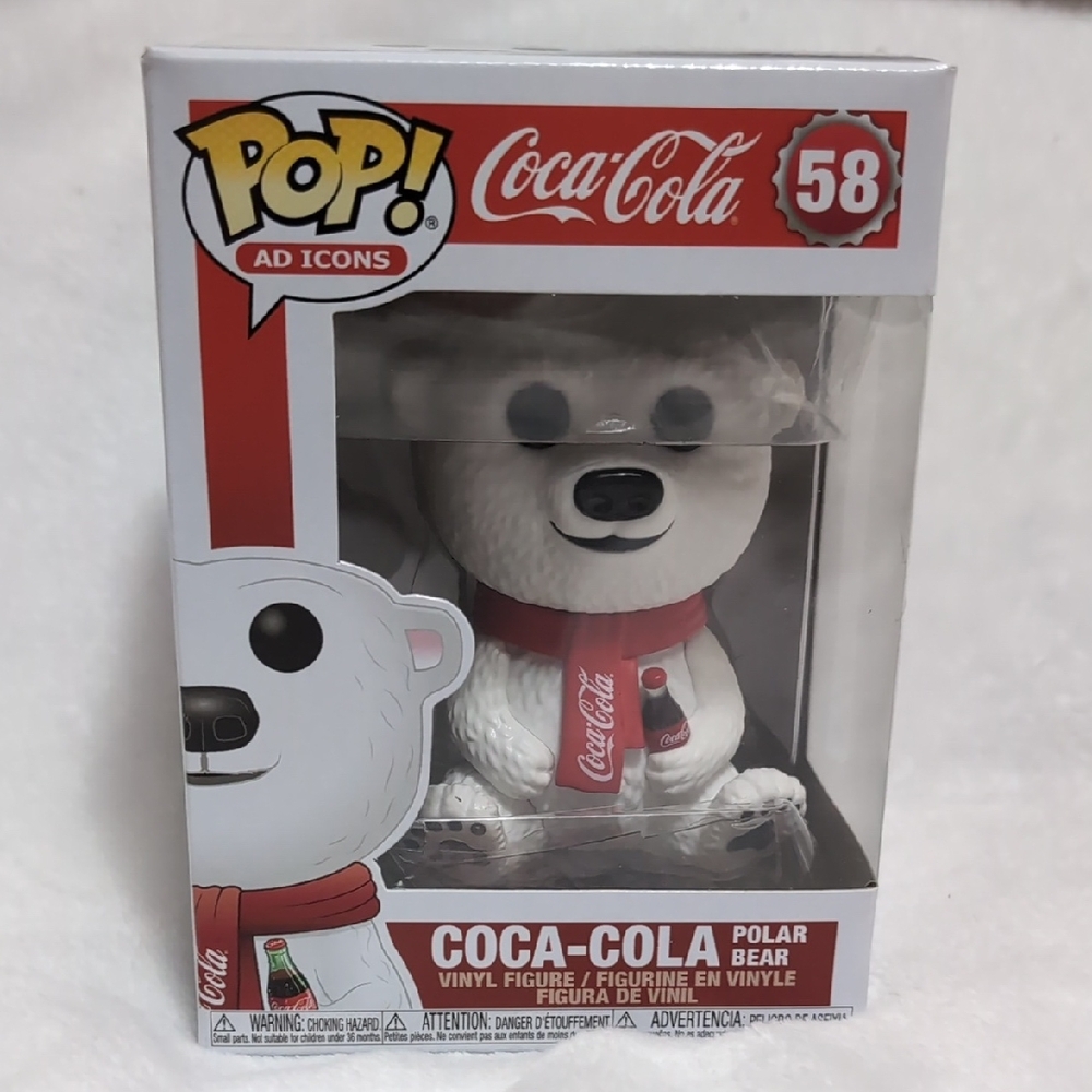 Coca-Cola Polar Bear Collectible Figure with Red Scarf